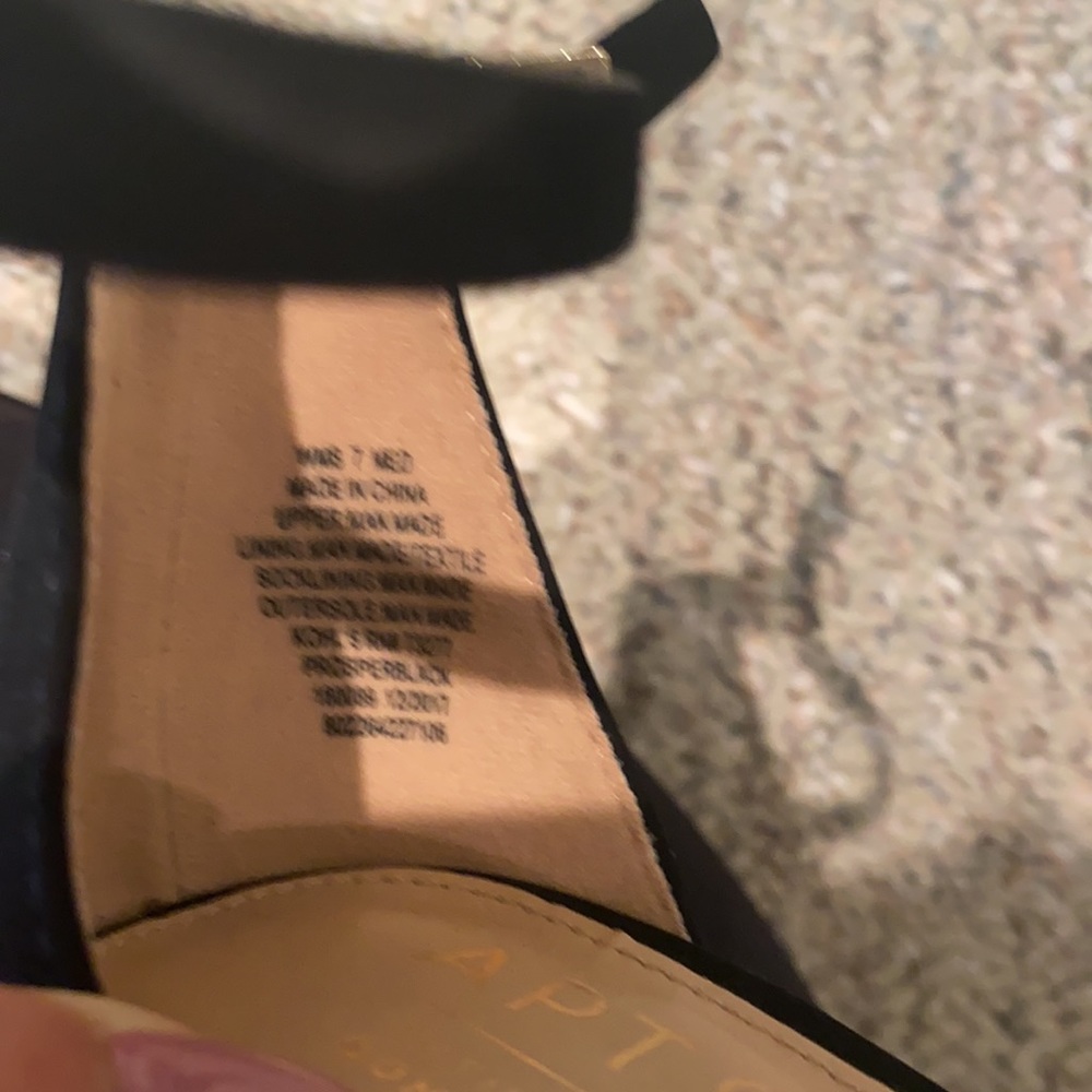 Black Peep Toe Stilettos - Picture 4 of 5